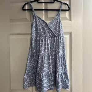 Hollister blue and white floral mini dress
